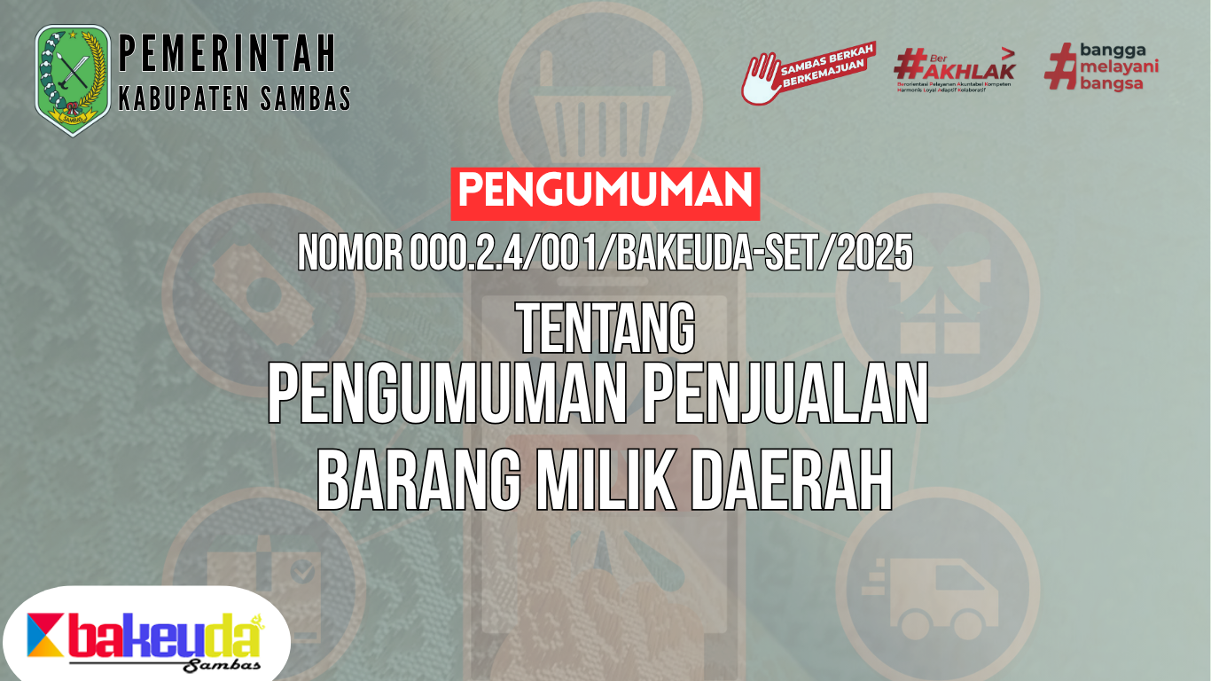 Pengumuman Penjualan Barang Milik Daerah