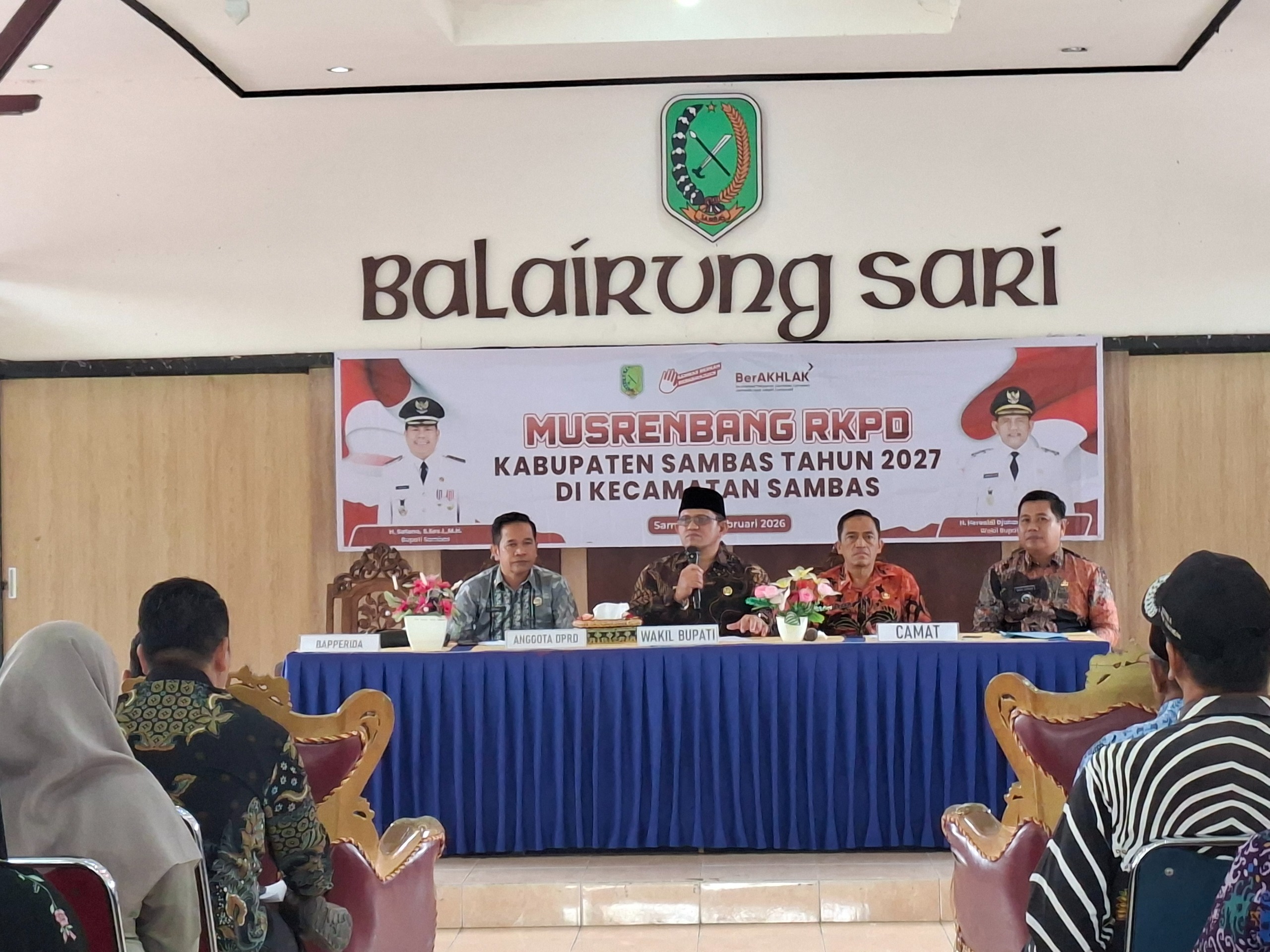 WABUP HEROALDI BUKA MUSRENBANG KECAMATAN SAMBAS: FOKUS PADA PERENCANAAN KONKRET DAN STRATEGIS