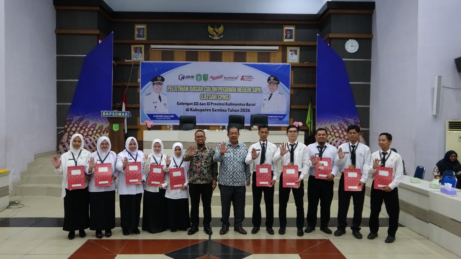 Latsar Golongan III Angkatan VIII Tahun 2026 ditutup, Pemda Sambas Tegaskan Komitmen ASN Bangun Daerah