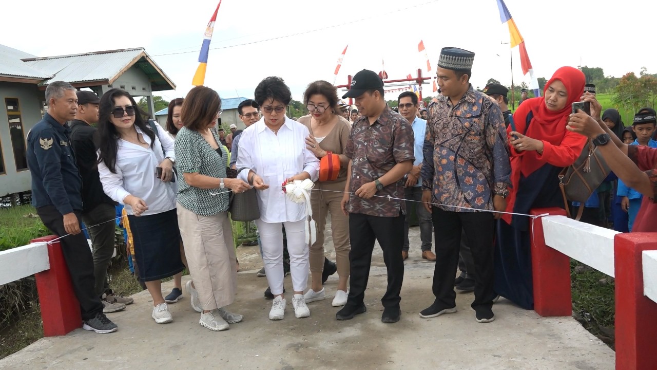 Resmikan Jembatan Berkemajuan Non Apbd Ke 50 Desa Sulung, Bupati Ajak Tingkatkan Nilai Gotong Royong